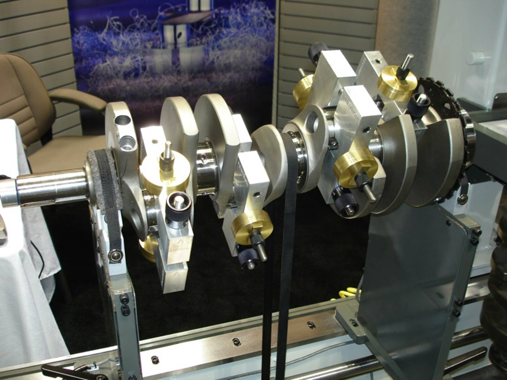 Crankshaft Balancing setup on Fetech Balanincg equipment